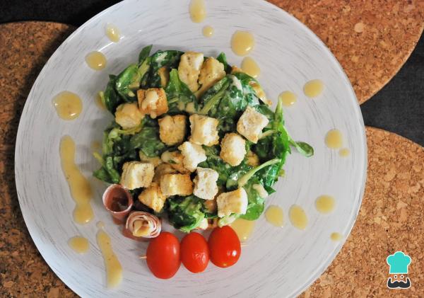 Recette de salade César au cresson