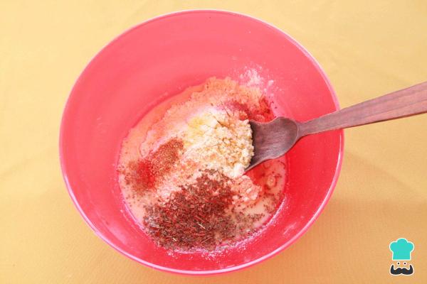 Recette de Pan Pizza à la farine de pois chiches - Étape 1