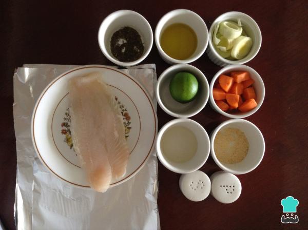 Recette de Tilapia et papillote de légumes - Étape 1