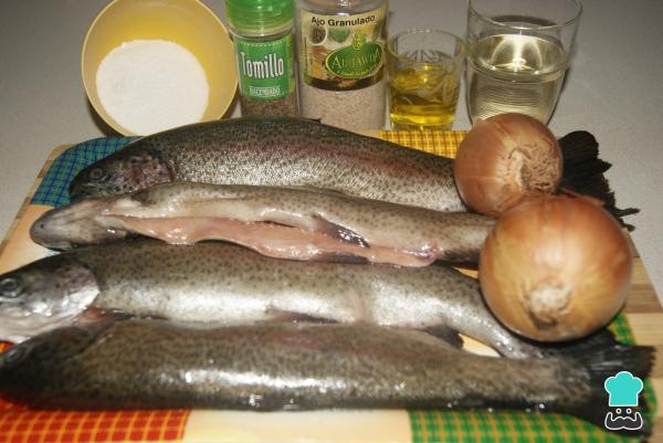 Recette de Truite au Four avec Oignons - Étape 1