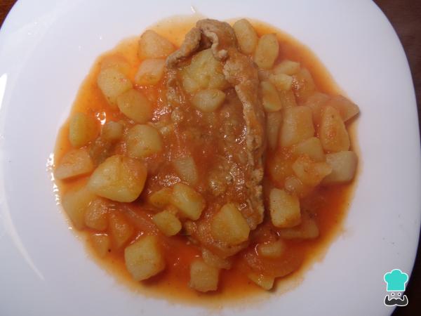 Recette Steak à la sauce rouge avec pommes de terre - Étape 10