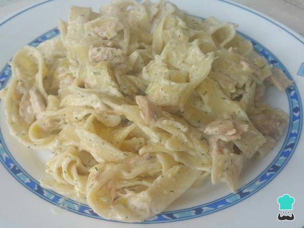 Recette de nouilles à la sauce au saumon - Étape 4