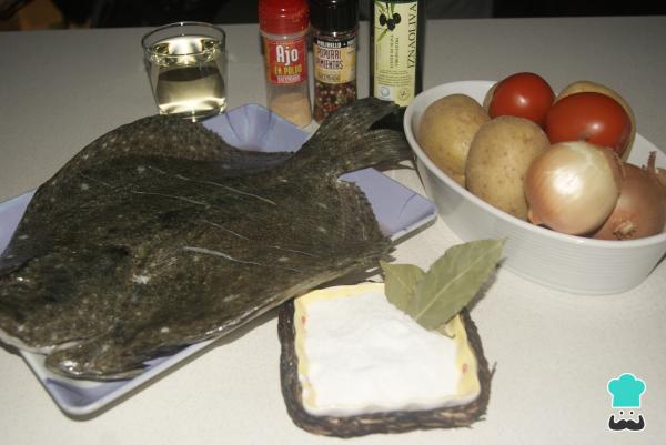 Recette du Turbot au four avec pommes de terre au four - Étape 1