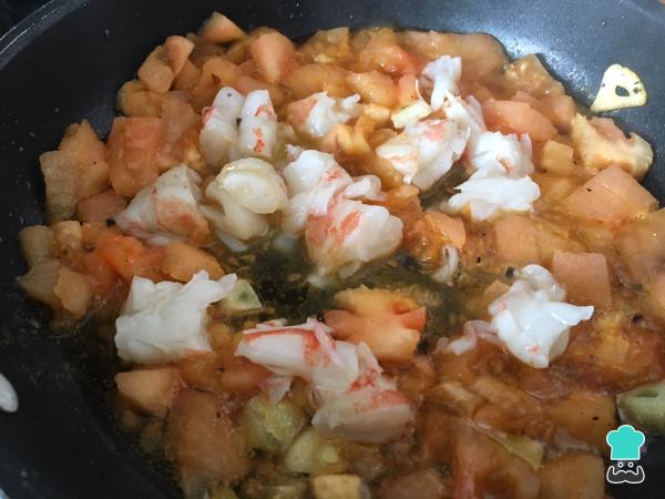 Recette de Spaghettis complets aux crevettes - Étape 3