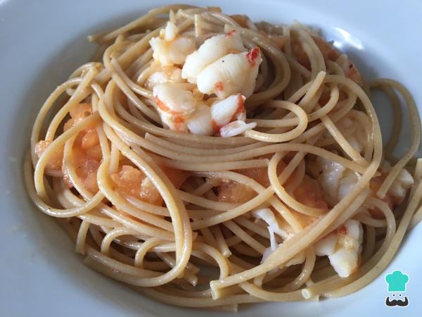 Recette de Spaghettis complets aux crevettes - Étape 5