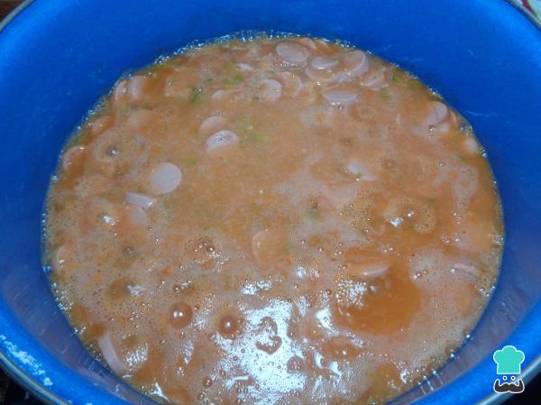 Recette Saucisses au bouillon de tomates - Étape 7