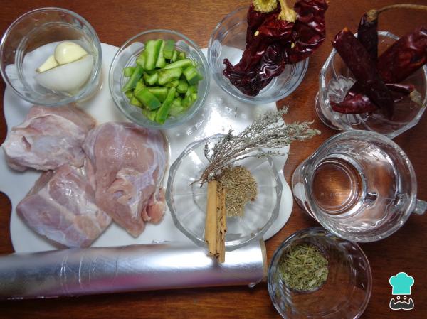 Recette de Mixiotes de Bœuf aux Nopales - Étape 1