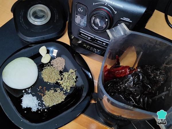 Recette de Mixiotes de porc et de poulet - Étape 2