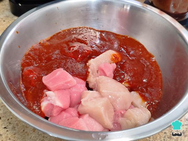 Recette de Mixiotes de porc et de poulet - Étape 3