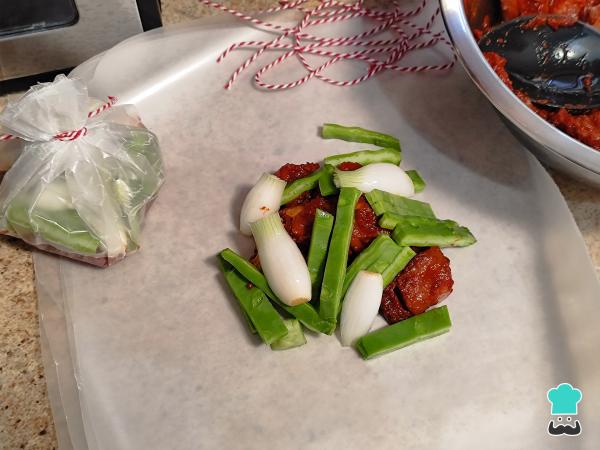 Recette de Mixiotes de porc et de poulet - Étape 4