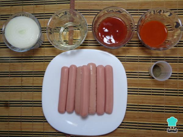 Recette Saucisses au ketchup et valentina - Étape 1