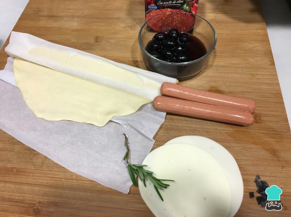 Recette de pizza d'Halloween pour les enfants - Étape 1