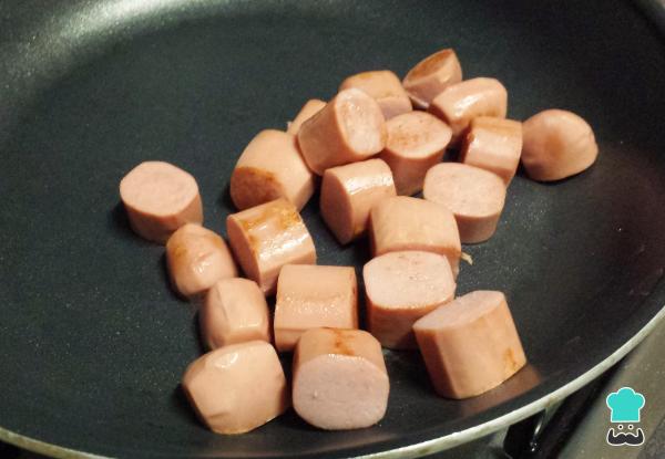 Recette de Saucisses aux champignons - Étape 3