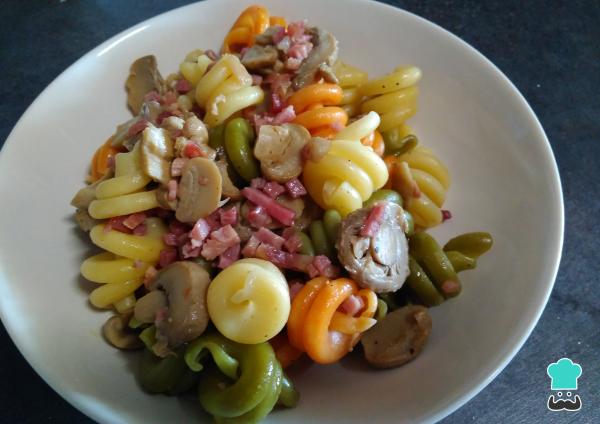 Recette de pâtes au jambon et champignons - Étape 5