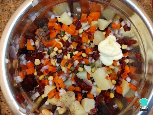 Recette de salade russe dominicaine - Étape 9
