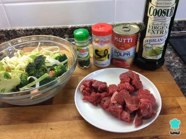 Recette de Bœuf en sauce pour enfants - Étape 1