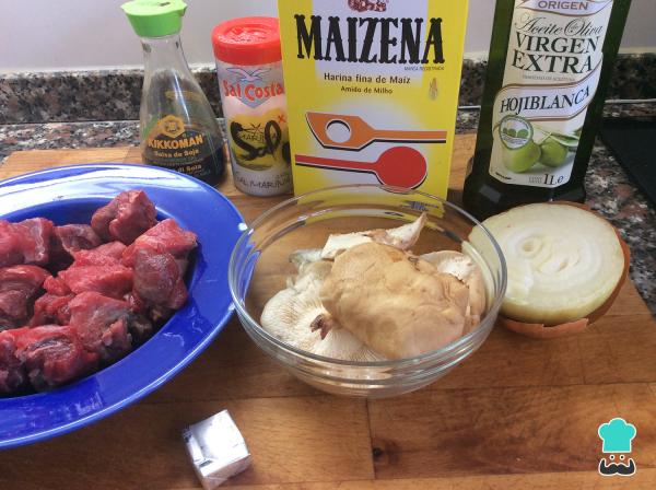 Recette de Bœuf à la Chinoise aux Champignons - Étape 1