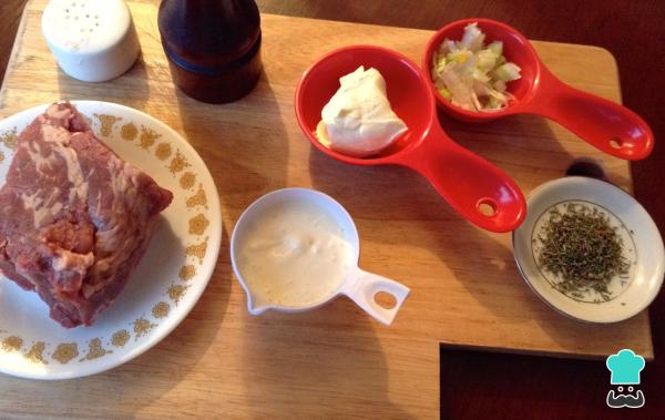Recette de Longe au Four avec Sauce au Fromage - Étape 1