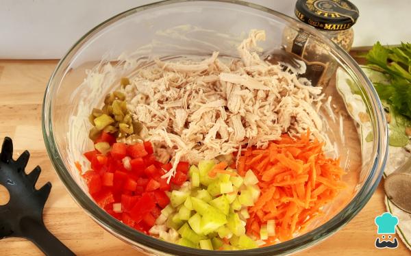 Recette de salade de coudes de poulet - Étape 4