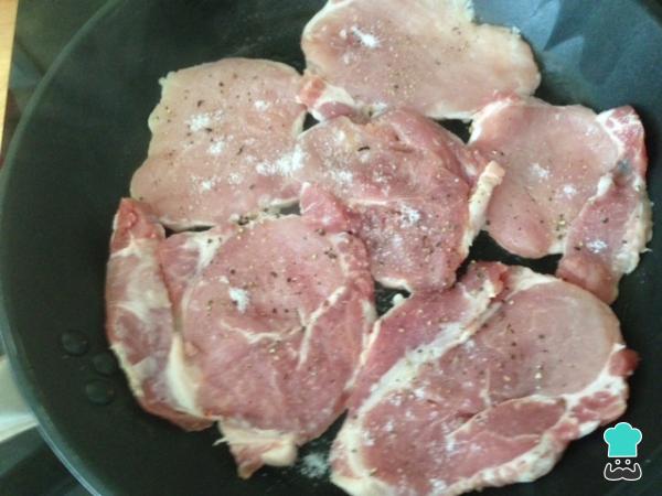 Recette de steaks de longe à la compote de pommes - Étape 5