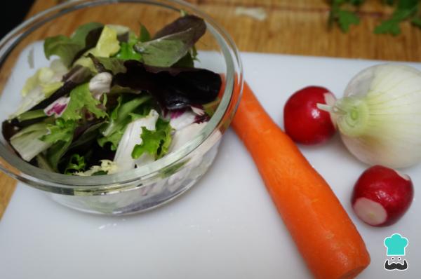 Recette de salade avec sauce au yaourt - Étape 2