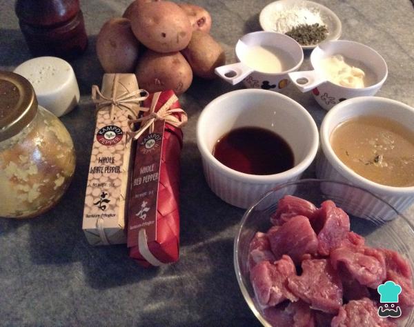 Recette de Longe au poivre et pommes de terre - Étape 1