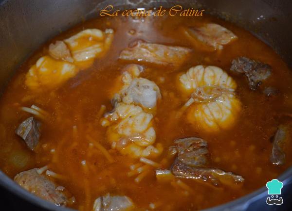 Recette de Casserole de Nouilles au Bœuf et aux Fruits de Mer - Étape 3