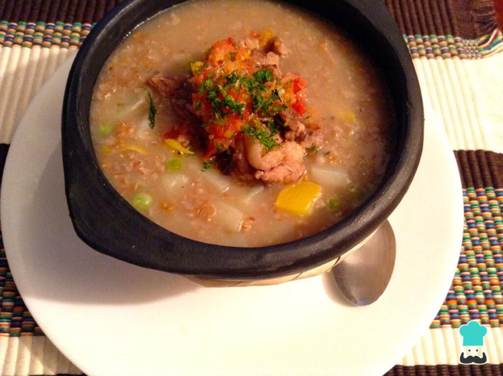 Recette de Cuchuco avec colonne vertébrale