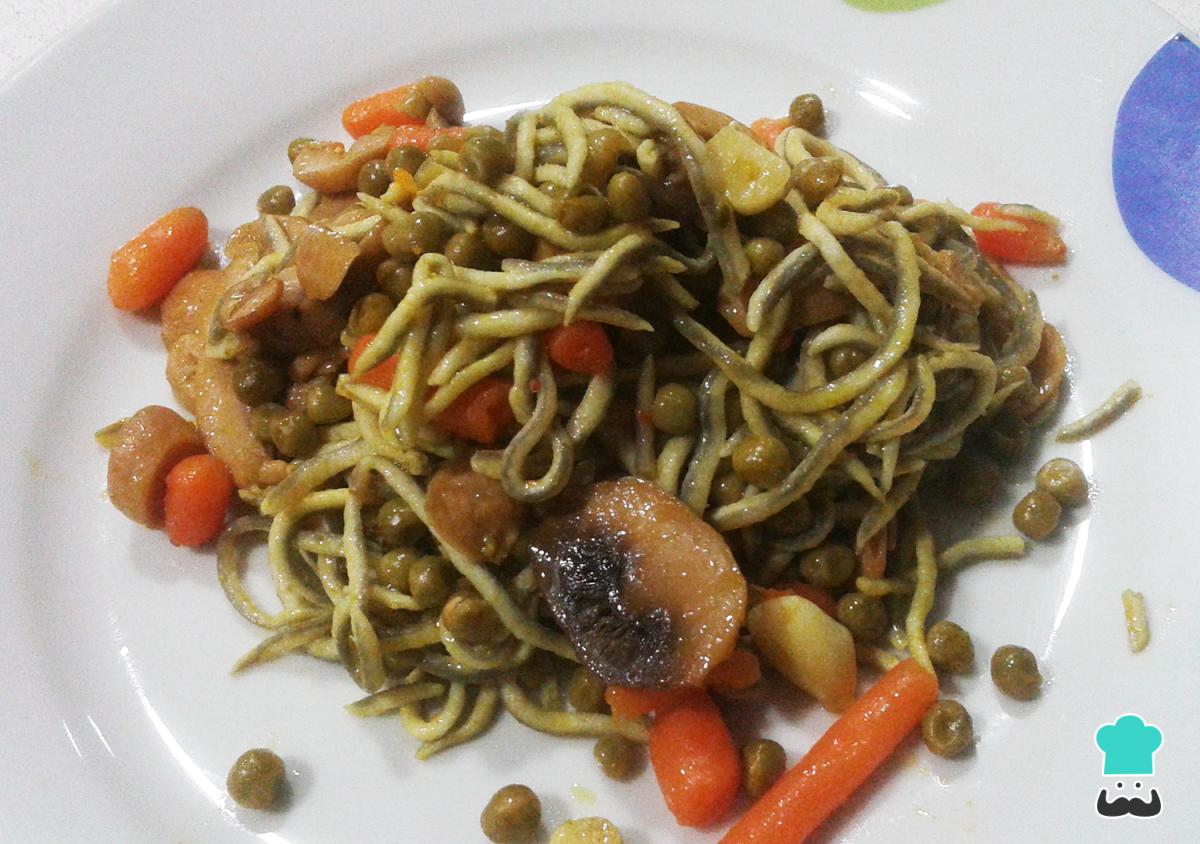 Recette de Gulas aux champignons et petits pois
