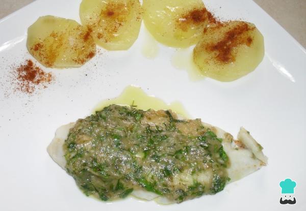 Recette de Merlu à la sauce verte avec pommes de terre
