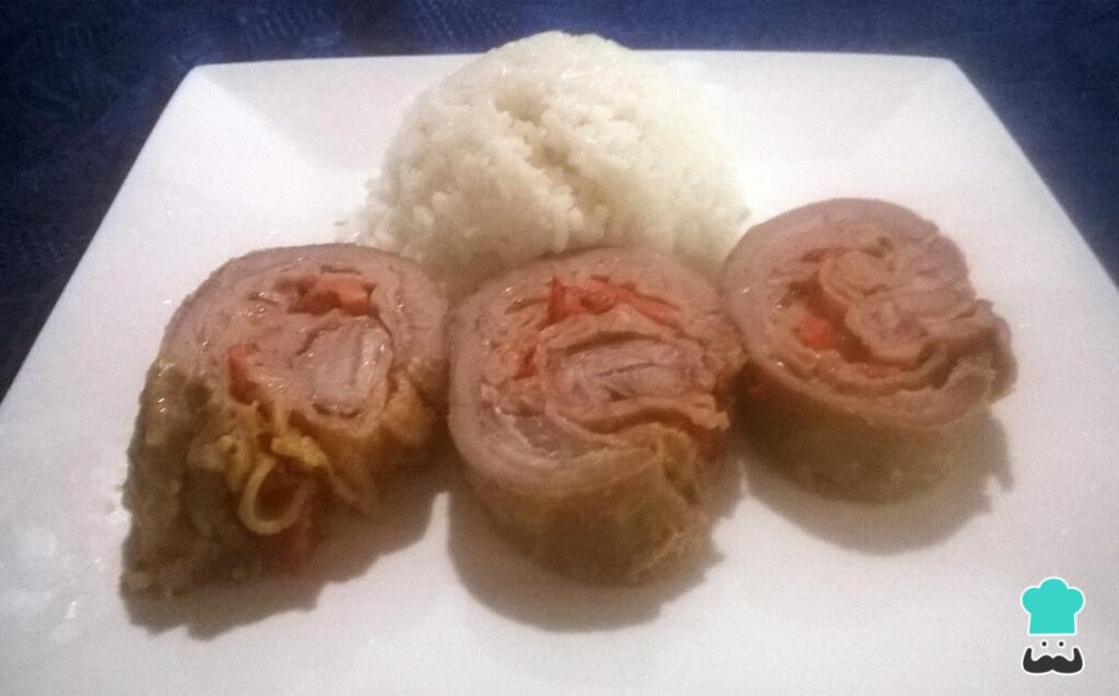 Recette de Sobrebarriga farcie au jambon et au fromage