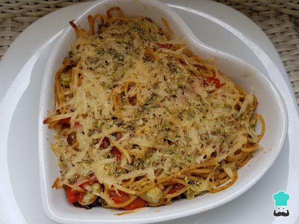 Recette de Spaghettis gratinés au four