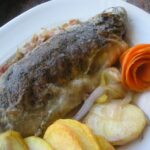 Recette de Truite au four au vin rouge