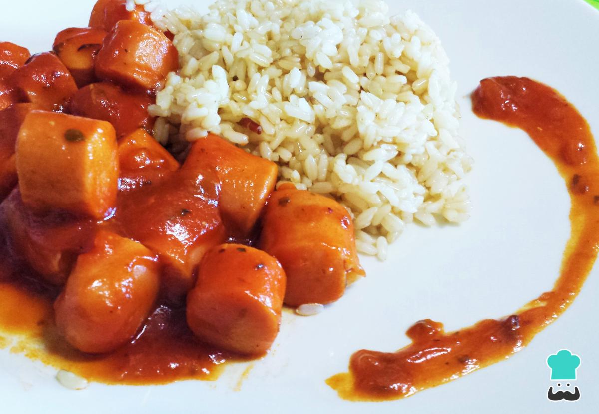 Recette de compote de saucisses à la tomate