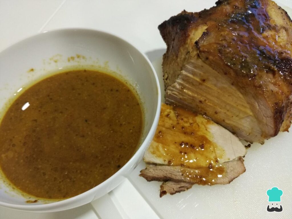 Recette de jambon rôti au miel et à la moutarde