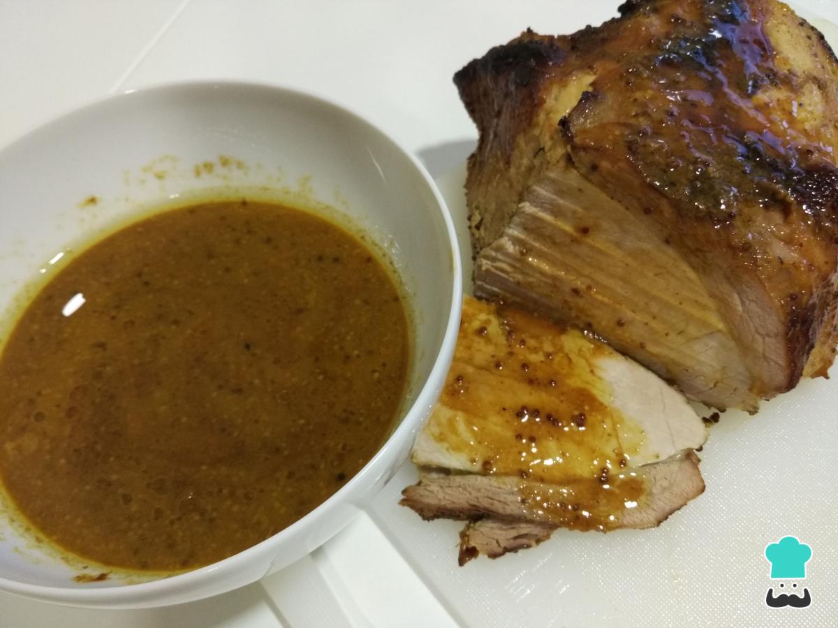 Recette de jambon rôti au miel et à la moutarde