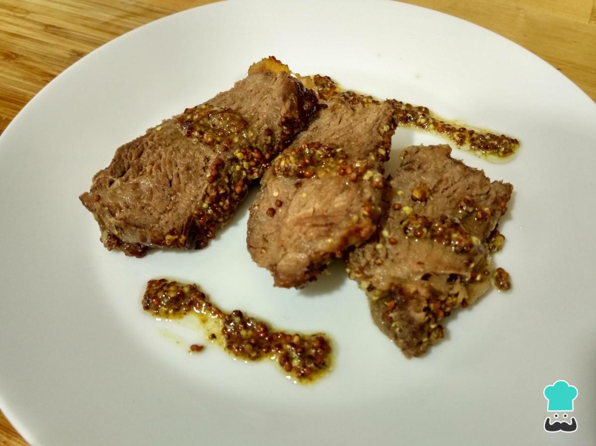 Recette de longe de bœuf au four à la moutarde