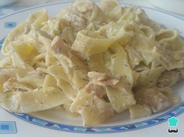 Recette de nouilles à la sauce saumon