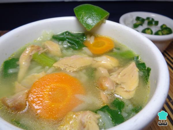 Recette de soupe de riz aux légumes et poulet