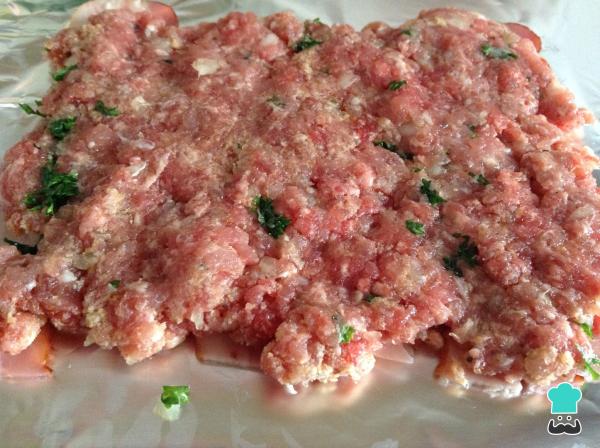 Recette Rouleau de bœuf haché au jambon et fromage - Étape 5