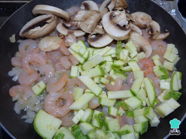 Recette de Lasagne aux crevettes et légumes - Étape 3