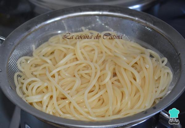 Recette de Spaghetti à la marinera aux champignons - Étape 5