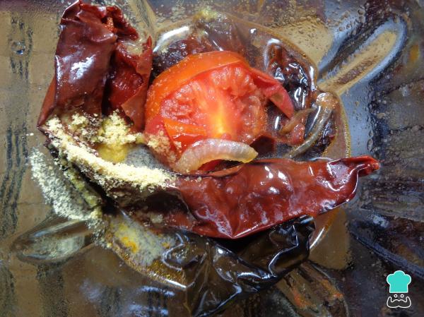 Recette de nouilles sèches aux trois piments - Étape 5