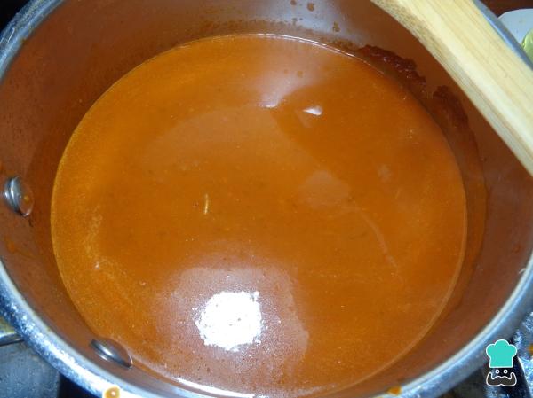 Recette de nouilles sèches aux trois piments - Étape 7