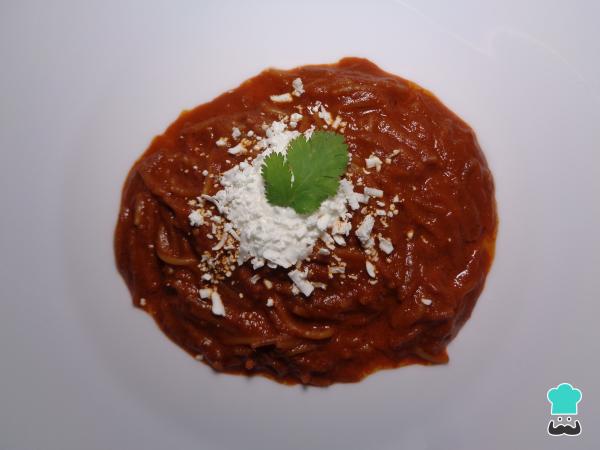Recette de nouilles sèches aux trois piments - Étape 8
