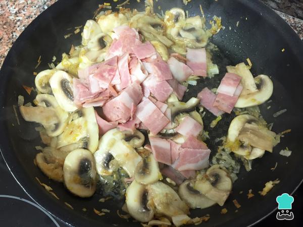Recette de Gnocchis à la crème, bacon et champignons - Étape 7