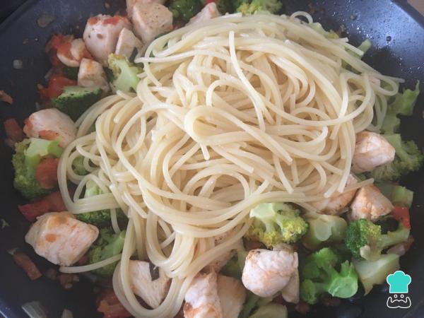 Recette de Spaghetti au poulet et brocoli - Étape 7