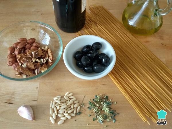 Recette Spaghetti aux noix - Étape 1