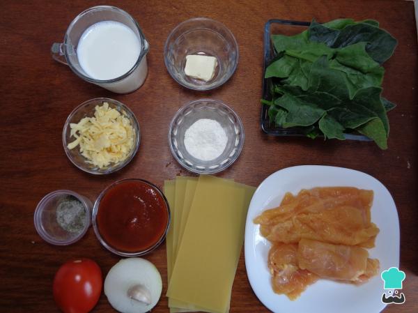 Recette de Cannellonis de Poulet aux Épinards - Étape 1