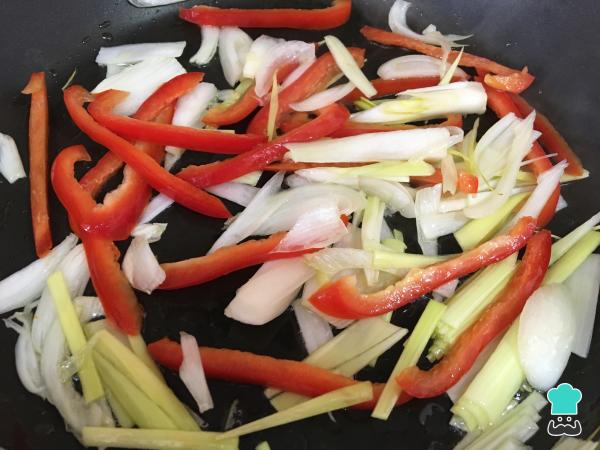 Recette Spaghetti aux légumes et soja - Étape 3
